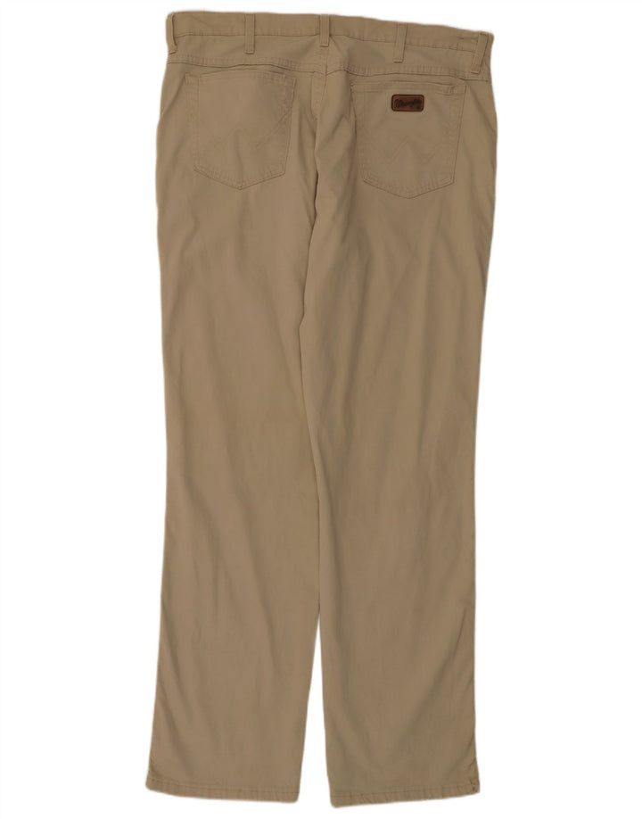 WRANGLER Mens Straight Casual Trousers W38 L33  Beige