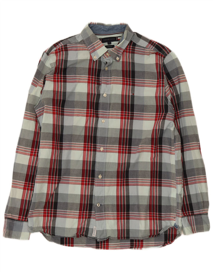 Tommy Hilfiger Mens Regular Fit Shirt Large Multicoloured Check Cotton