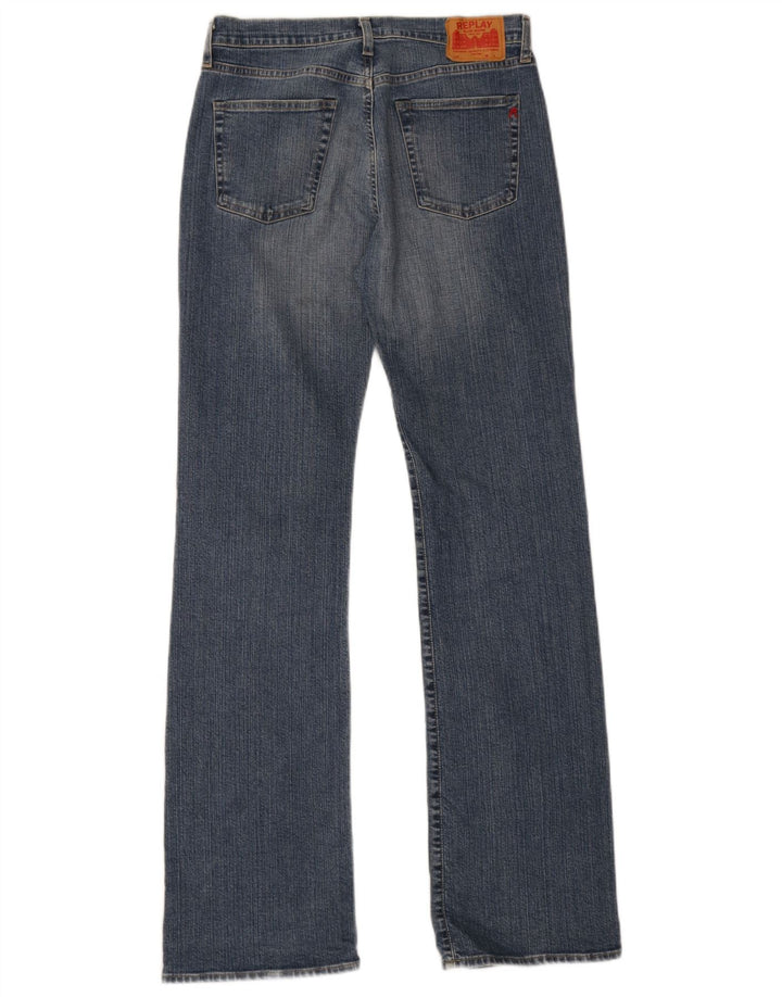 Replay Womens Bootcut Jeans W28 L32 Blue