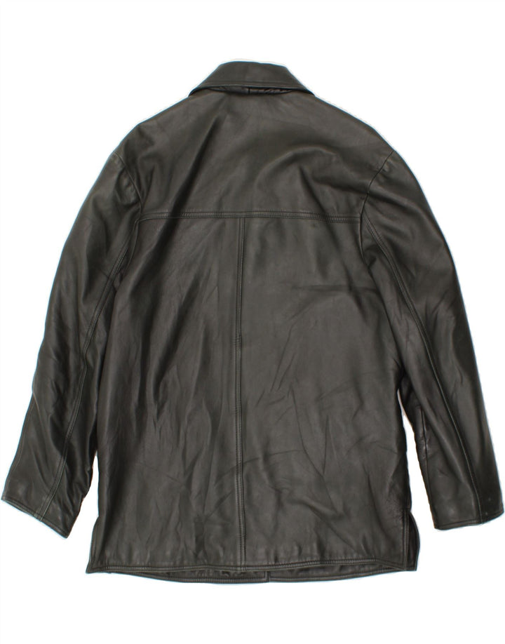 AUGUSTUS Womens Leather Jacket UK 16 Large Black Leather Vintage Augustus and Second-Hand Augustus from Messina Hembry 