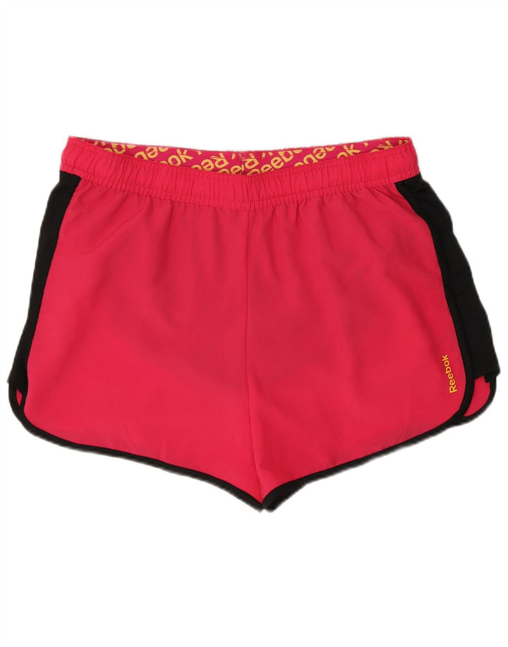 Reebok Womens Sport Shorts UK 12/14 Medium Red Polyester