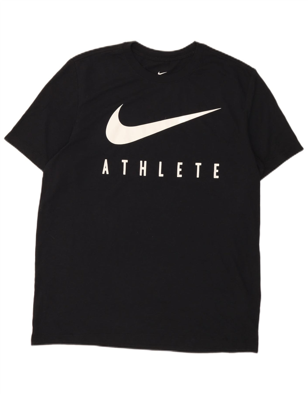 NIKE Mens Dri Fit Graphic T-Shirt Top Large Black Cotton