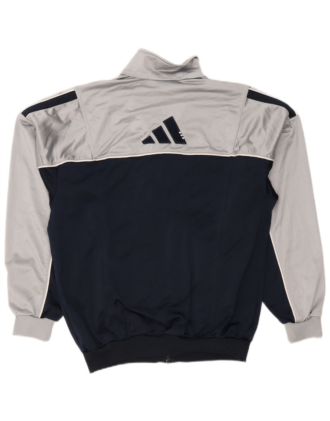 ADIDAS Mens Tracksuit Top Jacket UK 38/40 Medium Navy Blue Colourblock