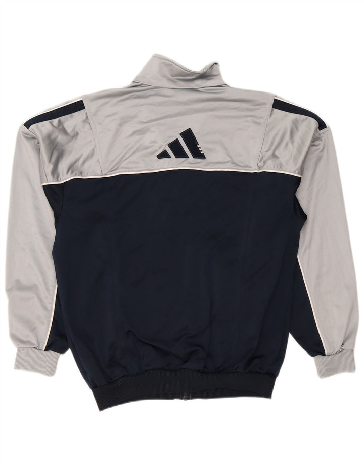 ADIDAS Mens Tracksuit Top Jacket UK 38/40 Medium Navy Blue Colourblock