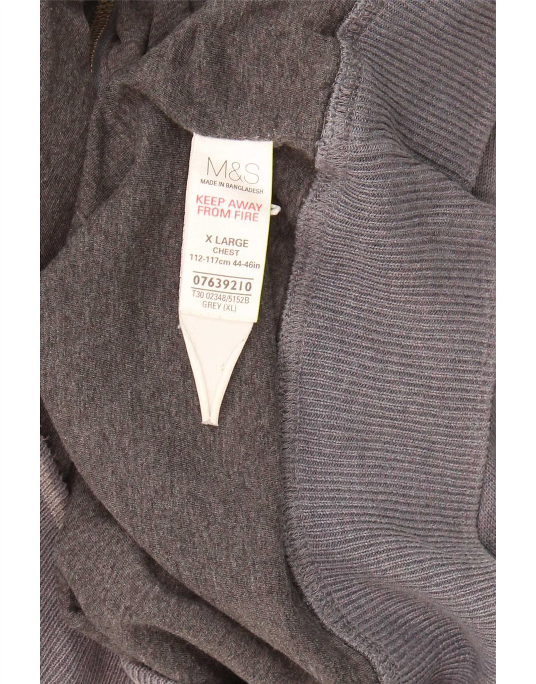 Marks & Spencer Mens Cardigan Sweater XL Grey Cotton