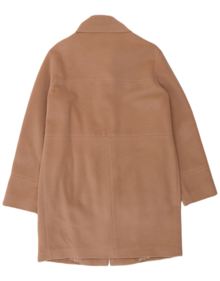 RENE LEZARD Womens Overcoat EU 38 Medium Beige Wool