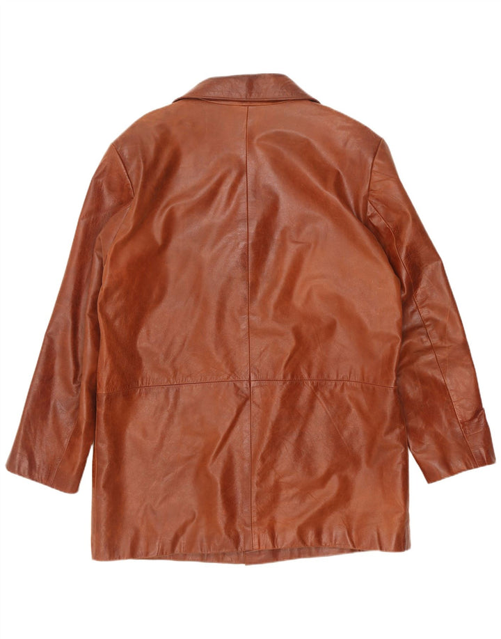 Vintage Mens Leather Jacket UK 44 2XL Brown