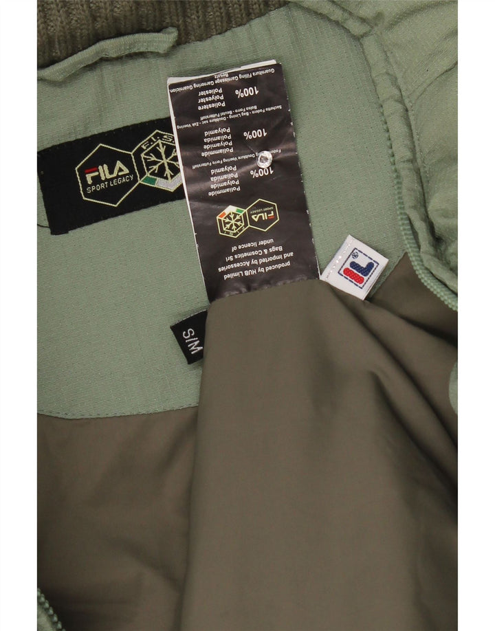 Fila Mens Hooded Padded Jacket UK 36 Small Green Polyamide