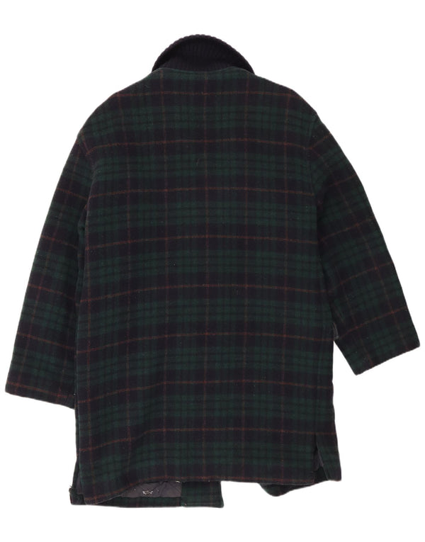 Paul & Shark Womens Overcoat UK 20 2XL Navy Blue Check