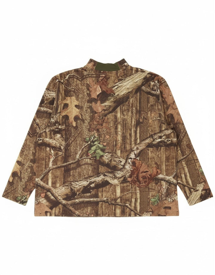 Russell Athletic Mens Graphic Top Long Sleeve 3XL Brown Camouflage