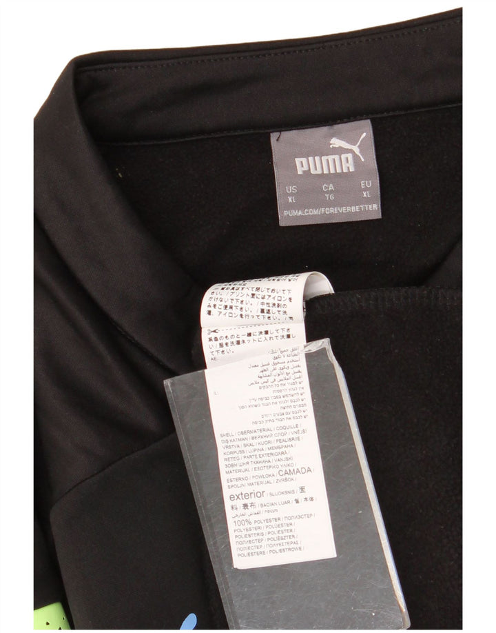 Puma Mens Manchester City Pullover Tracksuit Top XL Black Colourblock