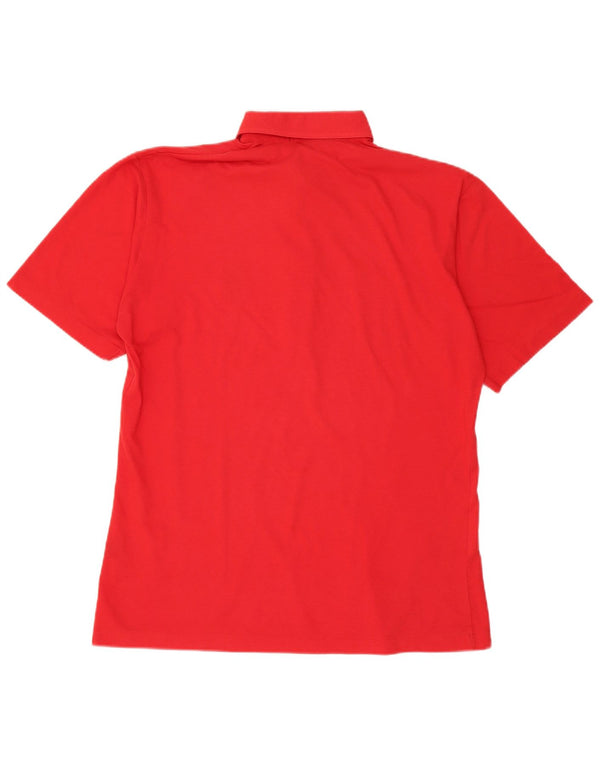 Vintage Mens Polo Shirt Large Red Cotton