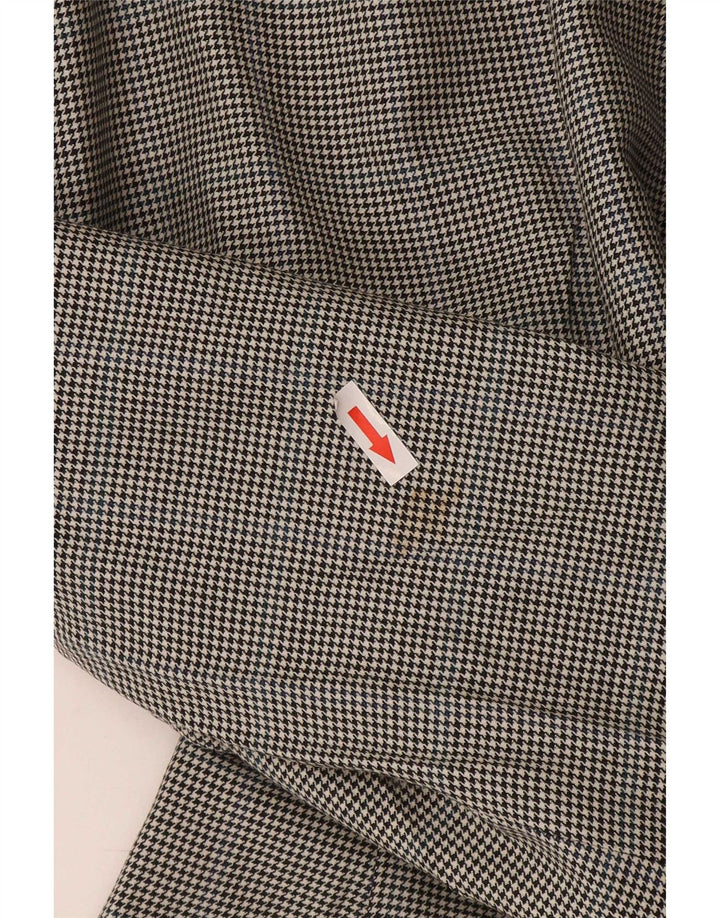 Marks & Spencer Mens 2 Button Blazer Jacket UK 40 Medium Black Houndstooth