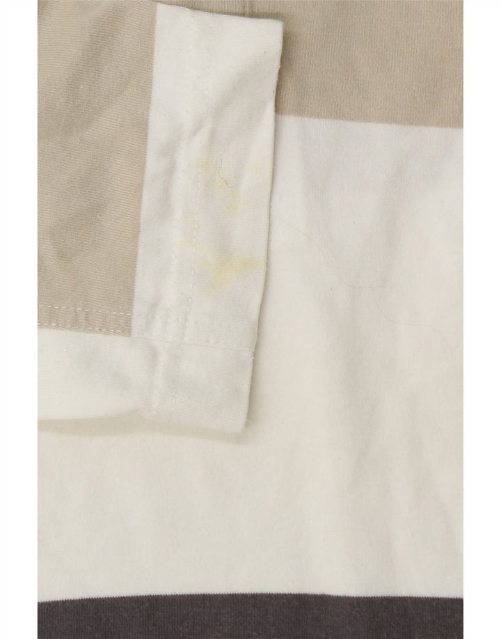 PUMA Mens Graphic Long Sleeve Rugby Polo Shirt Large Multicoloured Striped