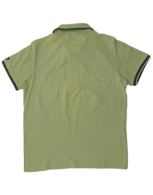 Lotto Mens Polo Shirt XL Green Striped