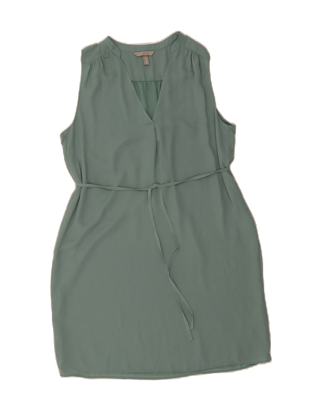 H&M Womens Sleeveless Sheath Dress UK 14 Medium Green Polyester Vintage H&M and Second-Hand H&M from Messina Hembry 