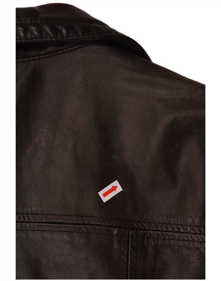 DAKOTA Womens Leather Jacket UK 16 Large Black Leather Classic