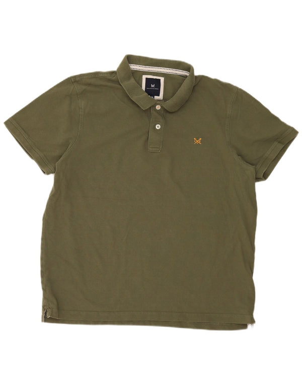 Crew Clothing Mens Polo Shirt 2XL Khaki Cotton