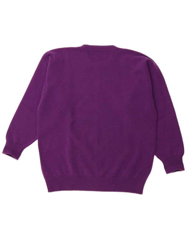 PRINGLE Mens Crew Neck Jumper Sweater Medium Purple New Wool
