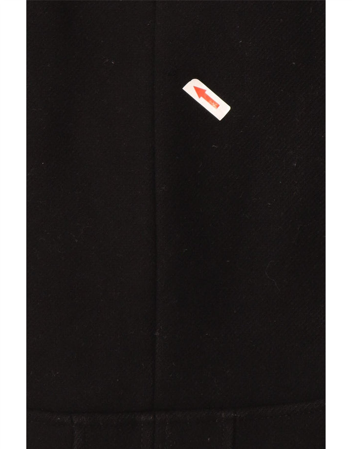 Reiss Womens Overcoat UK 14 Large Black Wool