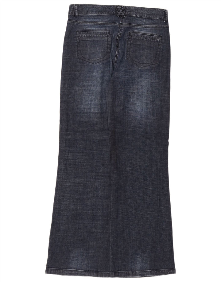 Monsoon Womens Flared Jeans UK 8 Small W27 L30 Navy Blue Cotton