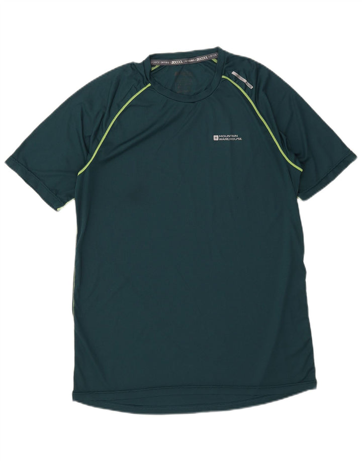 Mountain Warehouse Mens T-Shirt Top Large Green Polyester