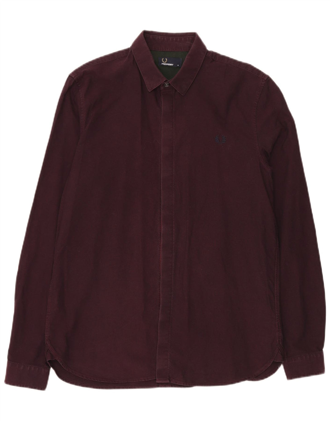FRED PERRY Mens Shirt Medium Burgundy Cotton