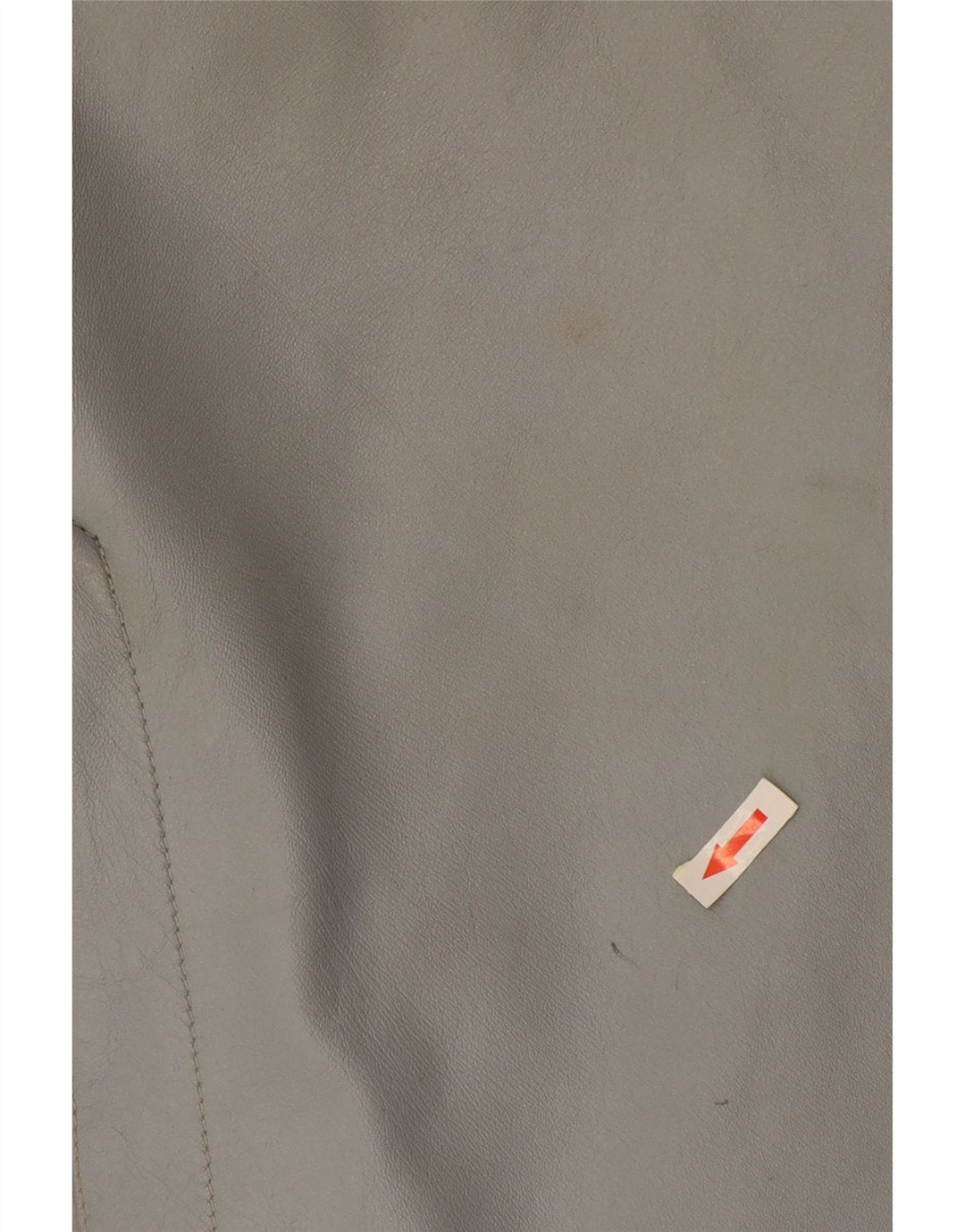 Vintage Womens Leather Skirt W36 XL Grey Leather