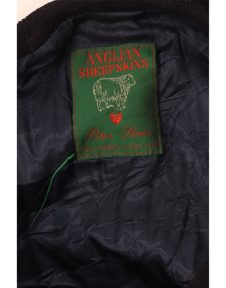 Vintage Mens Hooded Duffle Coat UK 42 XL Navy Blue Wool