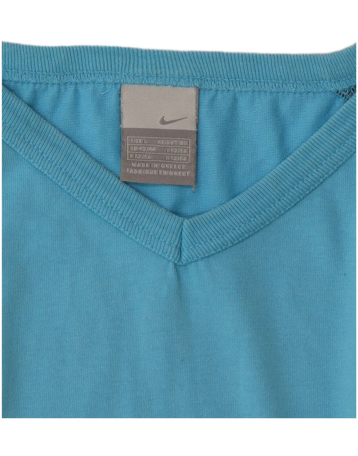 Nike Mens T-Shirt UK 42/44 Large Blue Colourblock