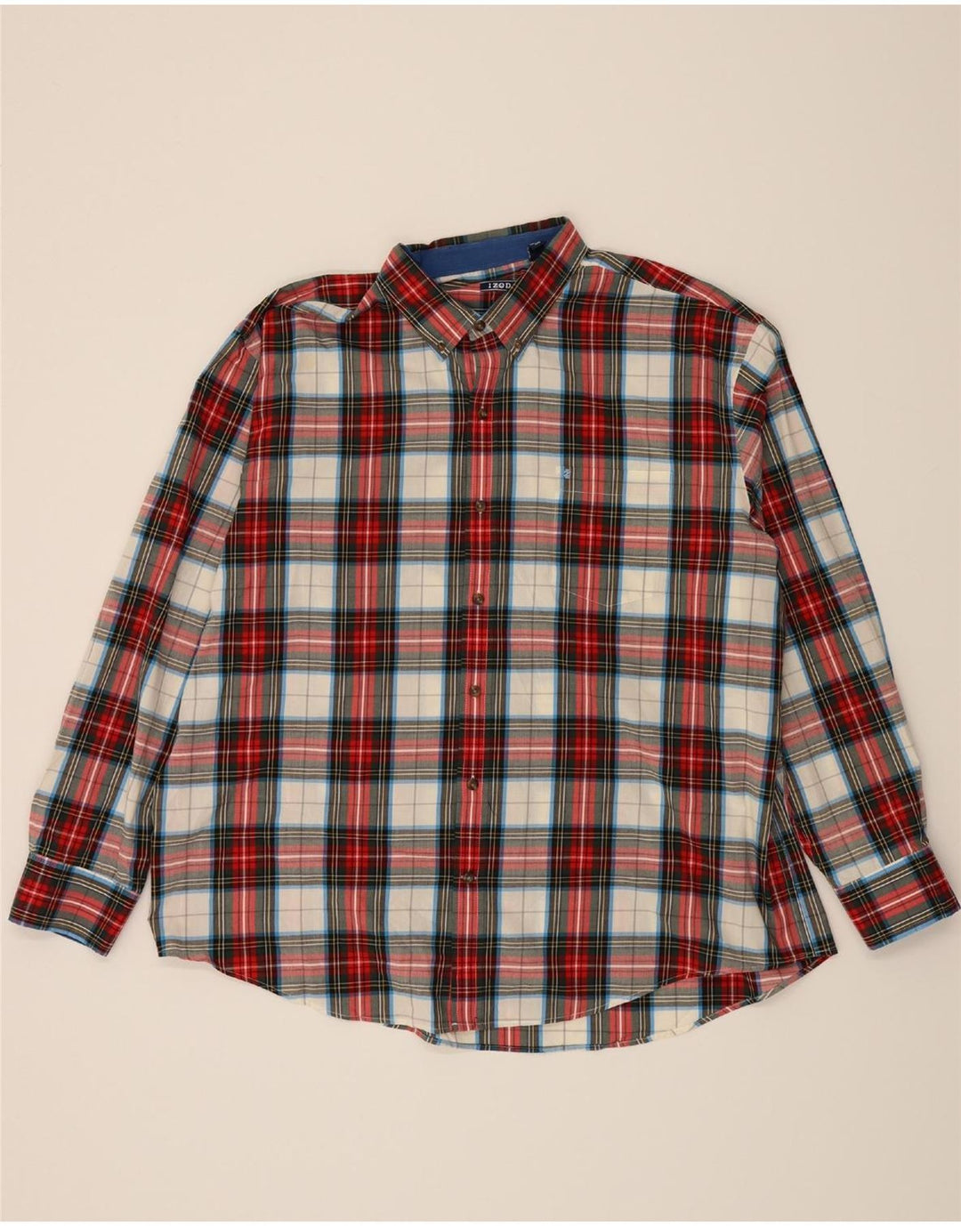 IZOD Mens Shirt 2XL Red Check Cotton Vintage Izod and Second-Hand Izod from Messina Hembry 