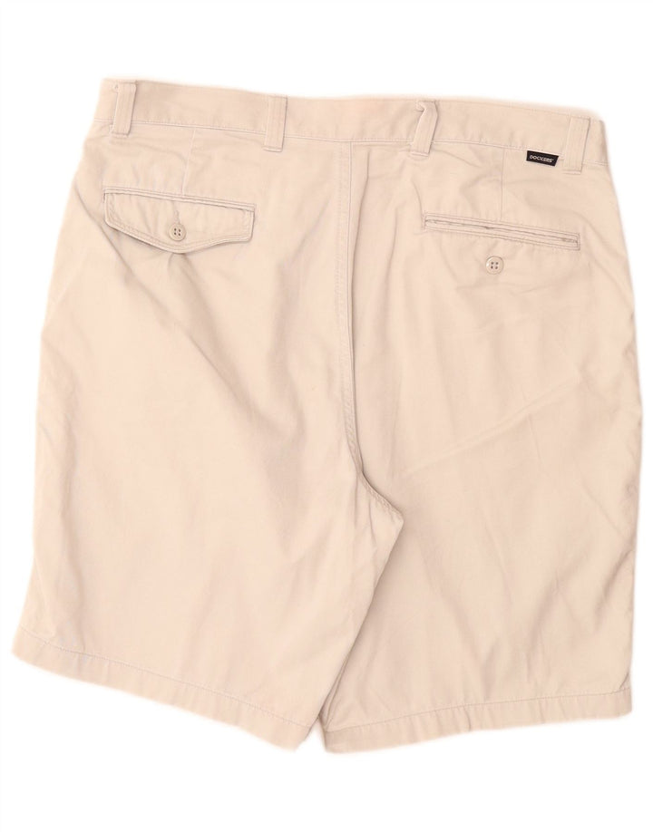 DOCKERS Mens Chino Shorts W36 Large Off White Cotton