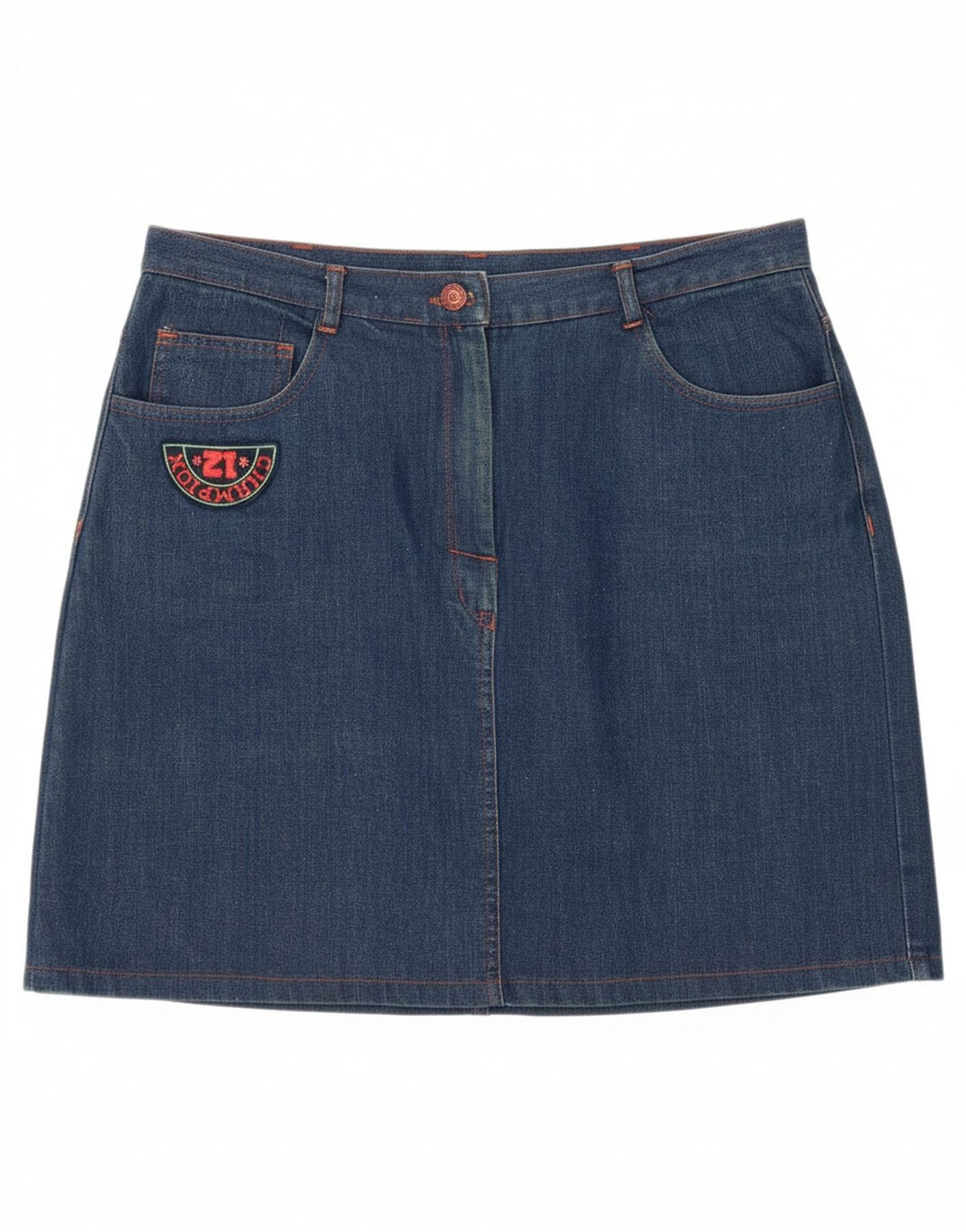 CHAMPION Womens Denim Skirt IT 44 Medium W32  Blue