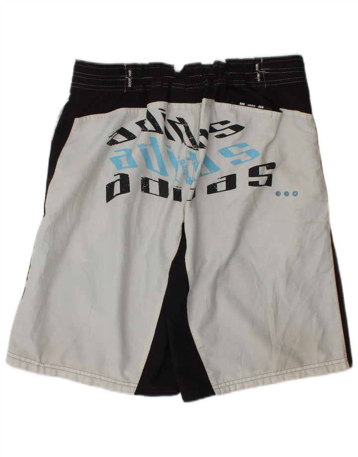 Adidas Mens Graphic Swimming Shorts Medium  Black Colourblock Polyester