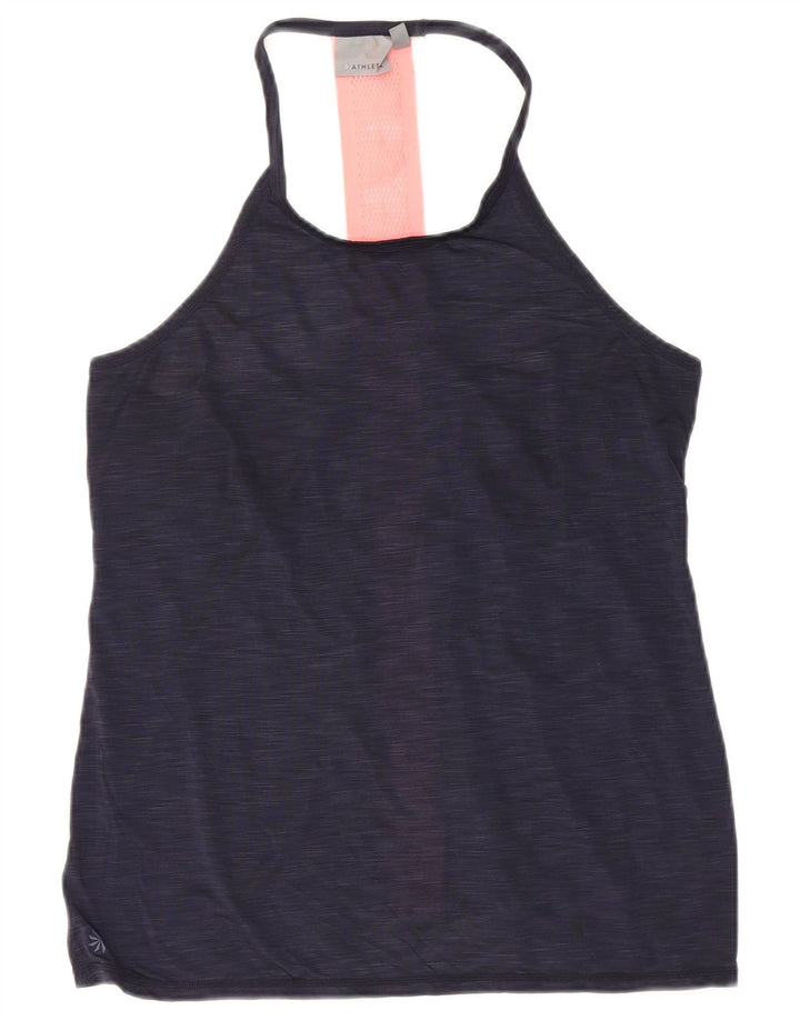 Athleta Womens Vest Top UK 12 Medium Navy Blue Flecked Polyester