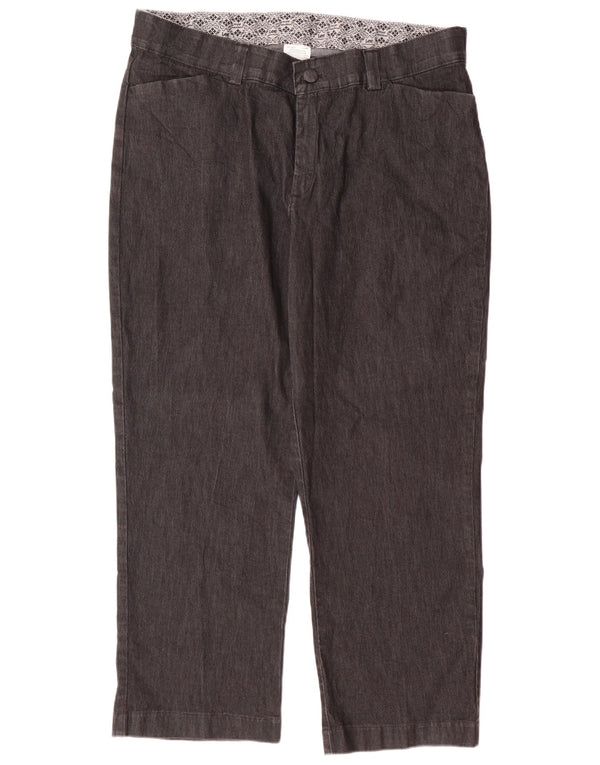 LEE Womens Petite Straight Casual Trousers US 20 3XL W40 L28  Grey Cotton