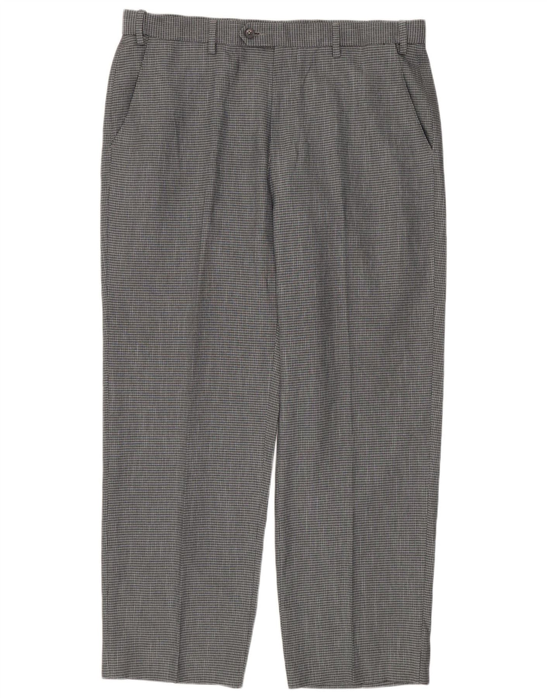Marks & Spencer Mens Straight Regular Fit Suit Trousers W36 L29 Grey