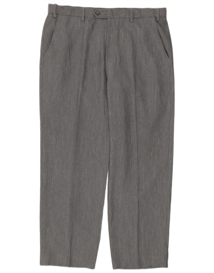 Marks & Spencer Mens Straight Regular Fit Suit Trousers W36 L29 Grey