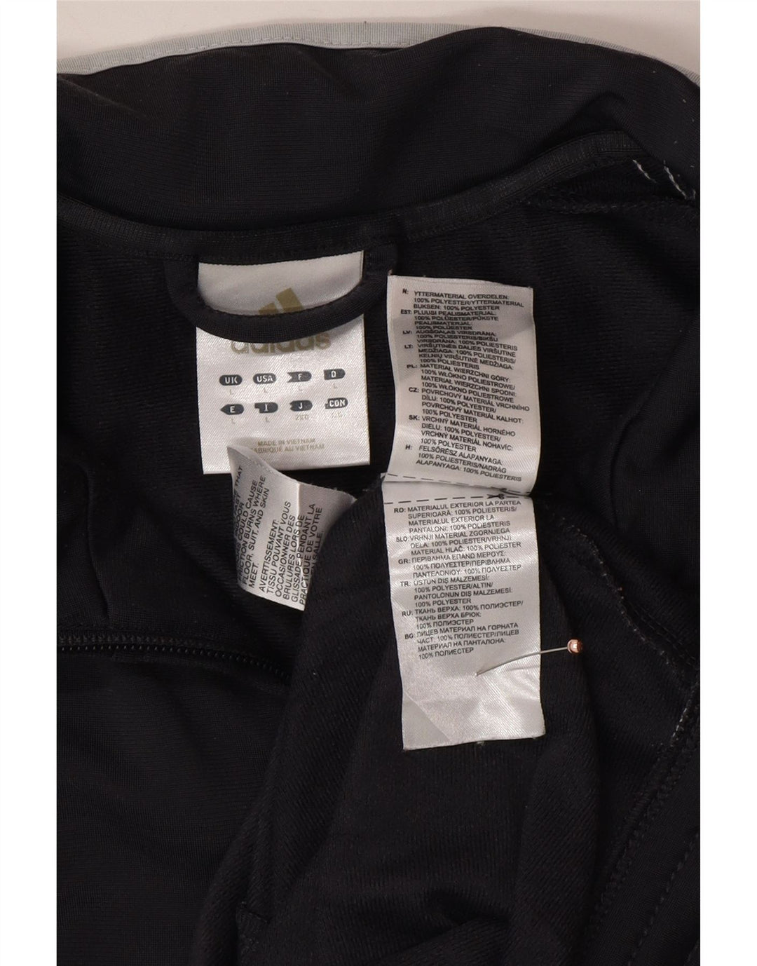 ADIDAS Mens Tracksuit Top Jacket Large Grey Colourblock Polyester