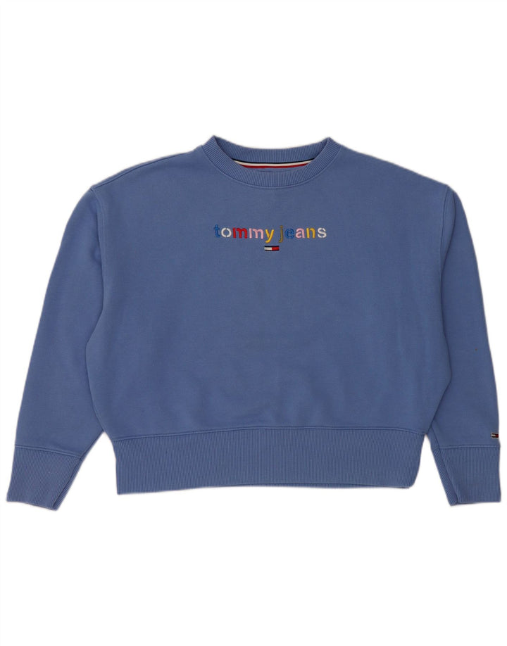 Womens Crop Graphic Sweatshirt Jumper UK 6 XS