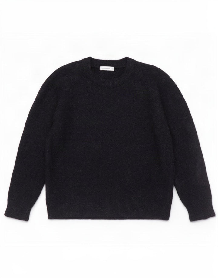 Zara Womens Crew Neck Jumper Sweater UK 14 Medium Navy Blue Polyamide
