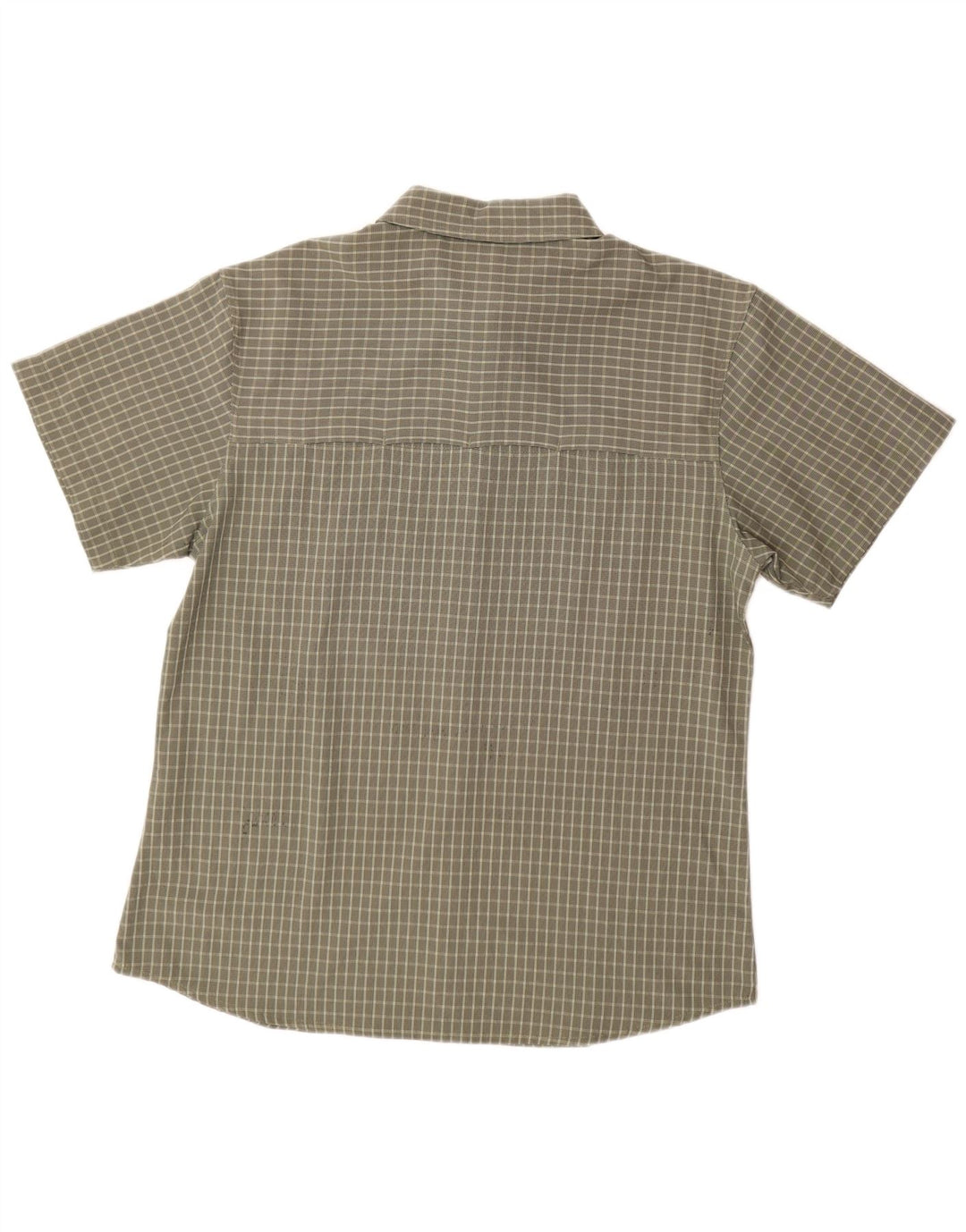 JACK WOLFSKIN Womens Short Sleeve Shirt UK 18 XL Khaki Check Polyester