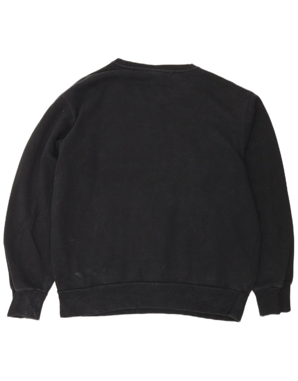 Ellesse Womens Graphic Sweatshirt Jumper UK 18 XL Black Cotton
