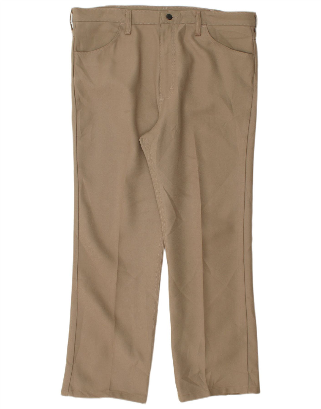 WRANGLER Mens Straight Suit Trousers W38 L30 Beige Polyester