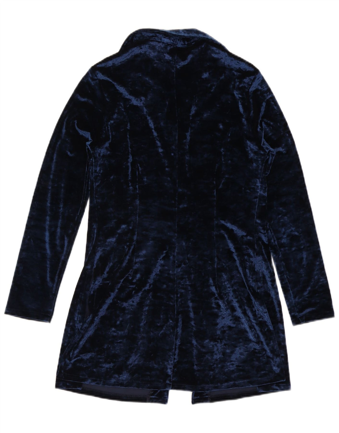 Vintage Womens Longline Shirt Blouse IT 44 Medium Navy Blue Polyester