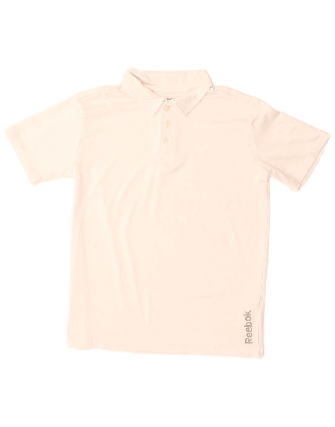 Reebok Boys Polo Shirt 14-15 Years Large  White Polyester