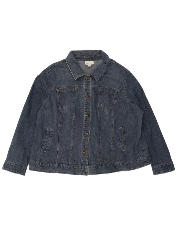 Marks & Spencer Womens Autograph Denim Jacket UK 20 2XL Blue Cotton