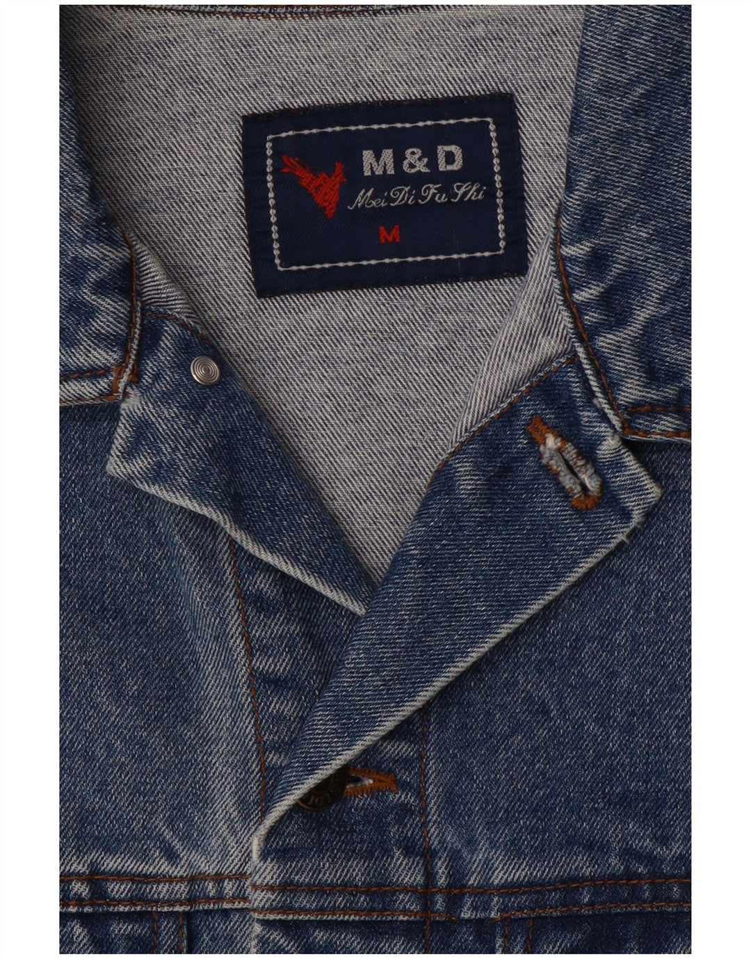 Vintage Mens Denim Jacket UK 38 Medium Blue