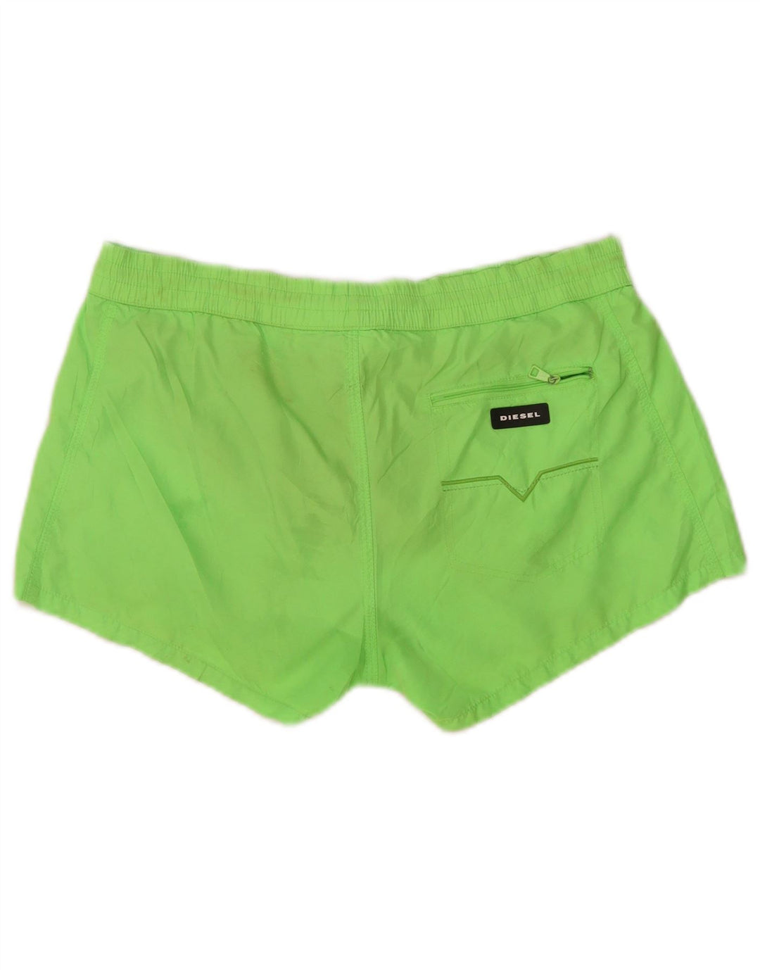 Diesel Mens Graphic Swimming Shorts Small  Green Polyester