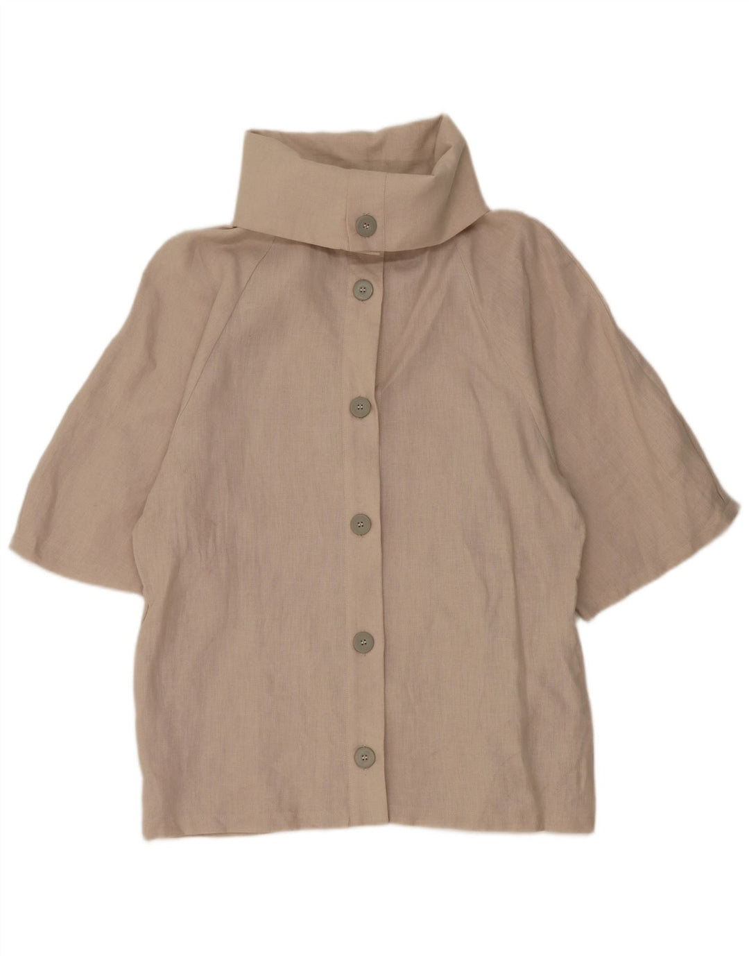 Vintage Womens Shirt Blouse IT 44 Medium Grey Linen